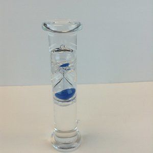 Newton Gravity Five Minute Hourglass Blue Sand Filled Liquid Filled Glass Timer